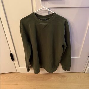 A.P.C. Men's Olive Crewneck Sweater